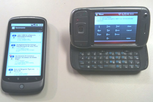Nexus One vs. HTC Tytn II