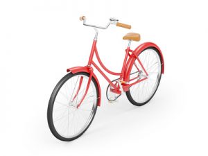 red bicycle vintage